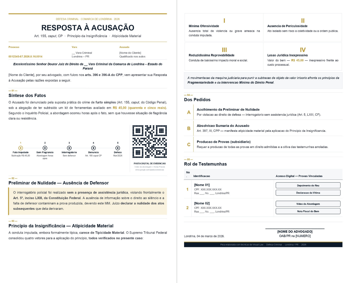 Exemplo de Petição com Visual Law